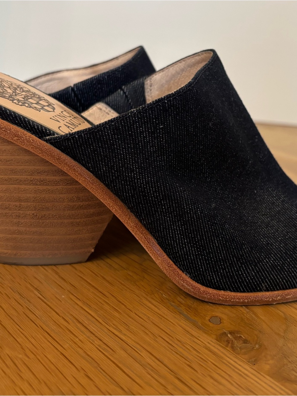 Vince Camuto Women's Navy Denim Mule Heel